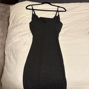 Elegant Black Glitter Dress